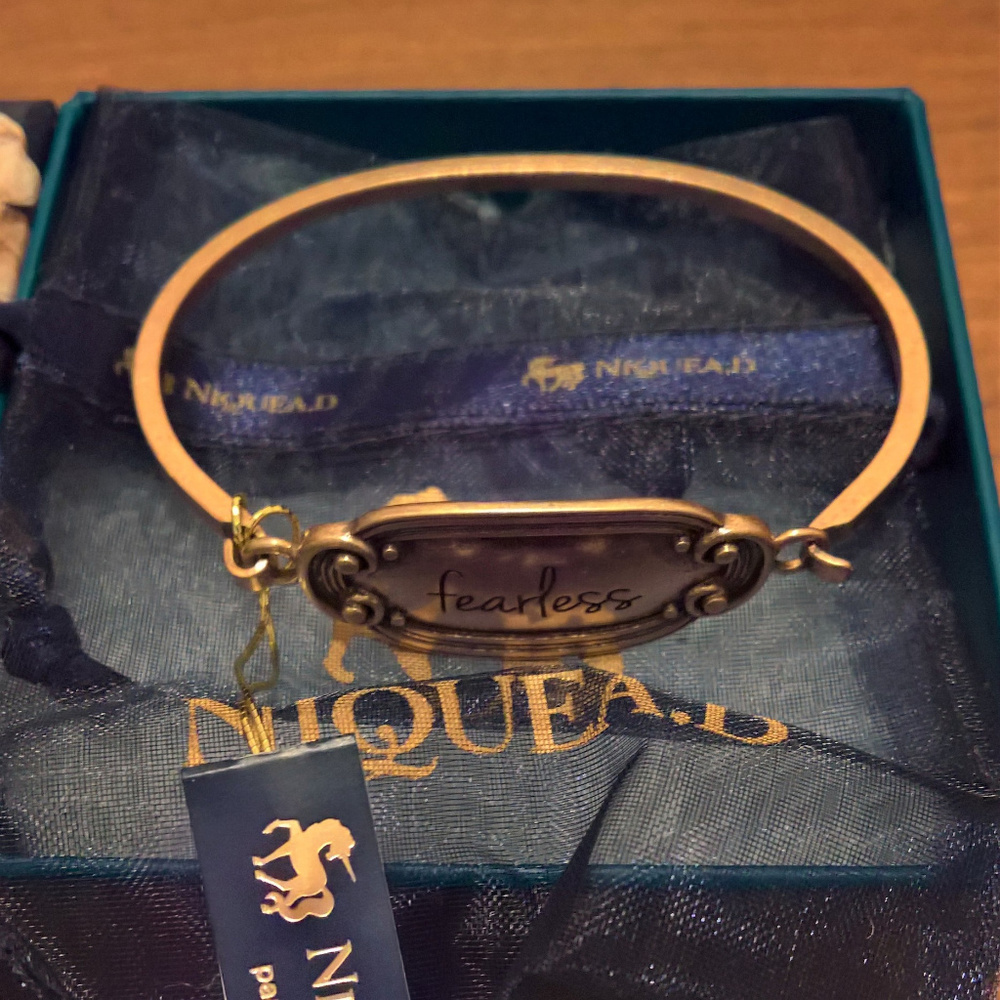 NIB "Fearless" Script Bangle - Picture 2 of 5